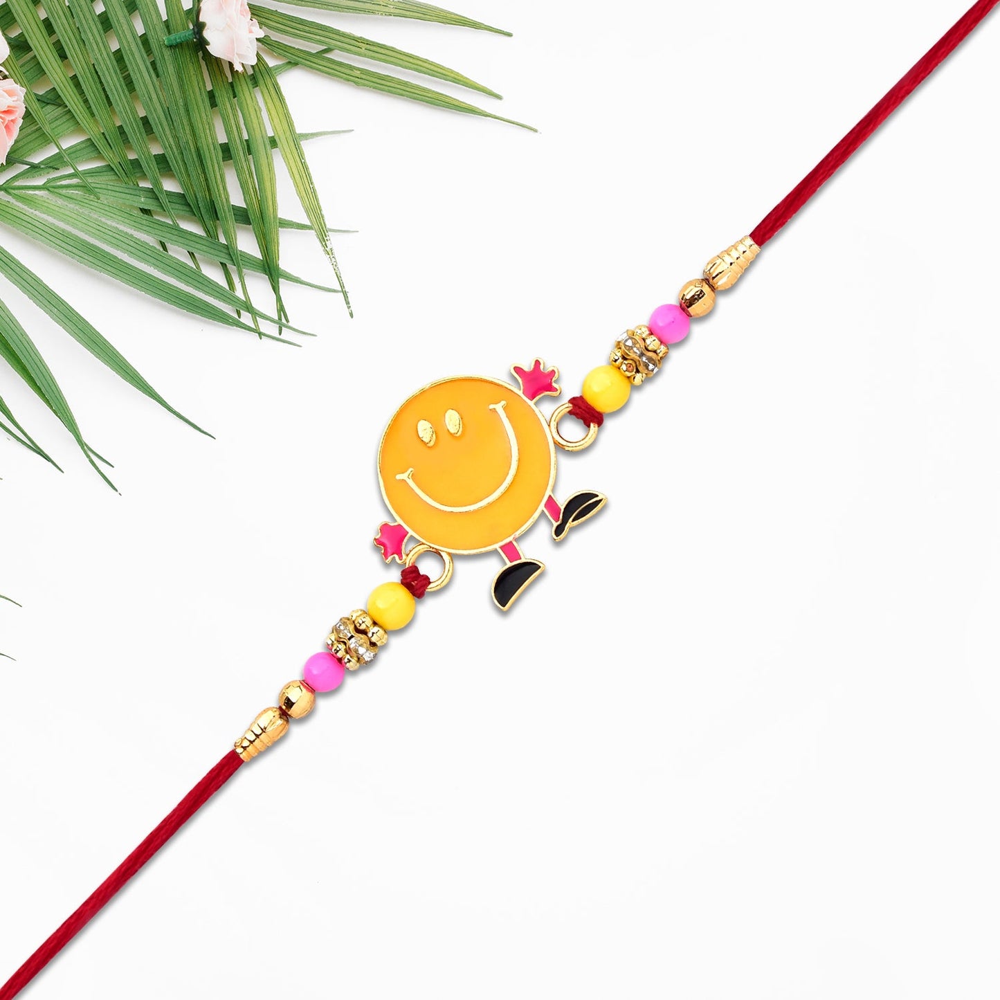 Smiley Kids Rakhi Colourful Beads & Playful Design for Raksha Bandhan (10pcs)