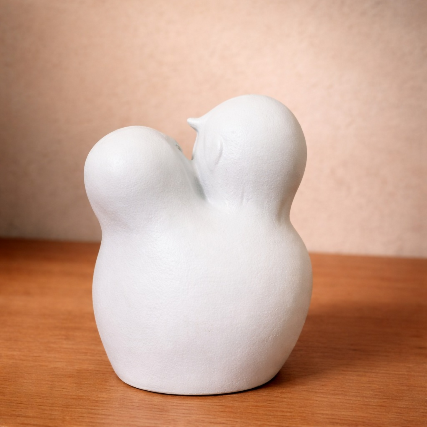 Couple Figurine with Heart Design | White Decorative Showpiece for Home