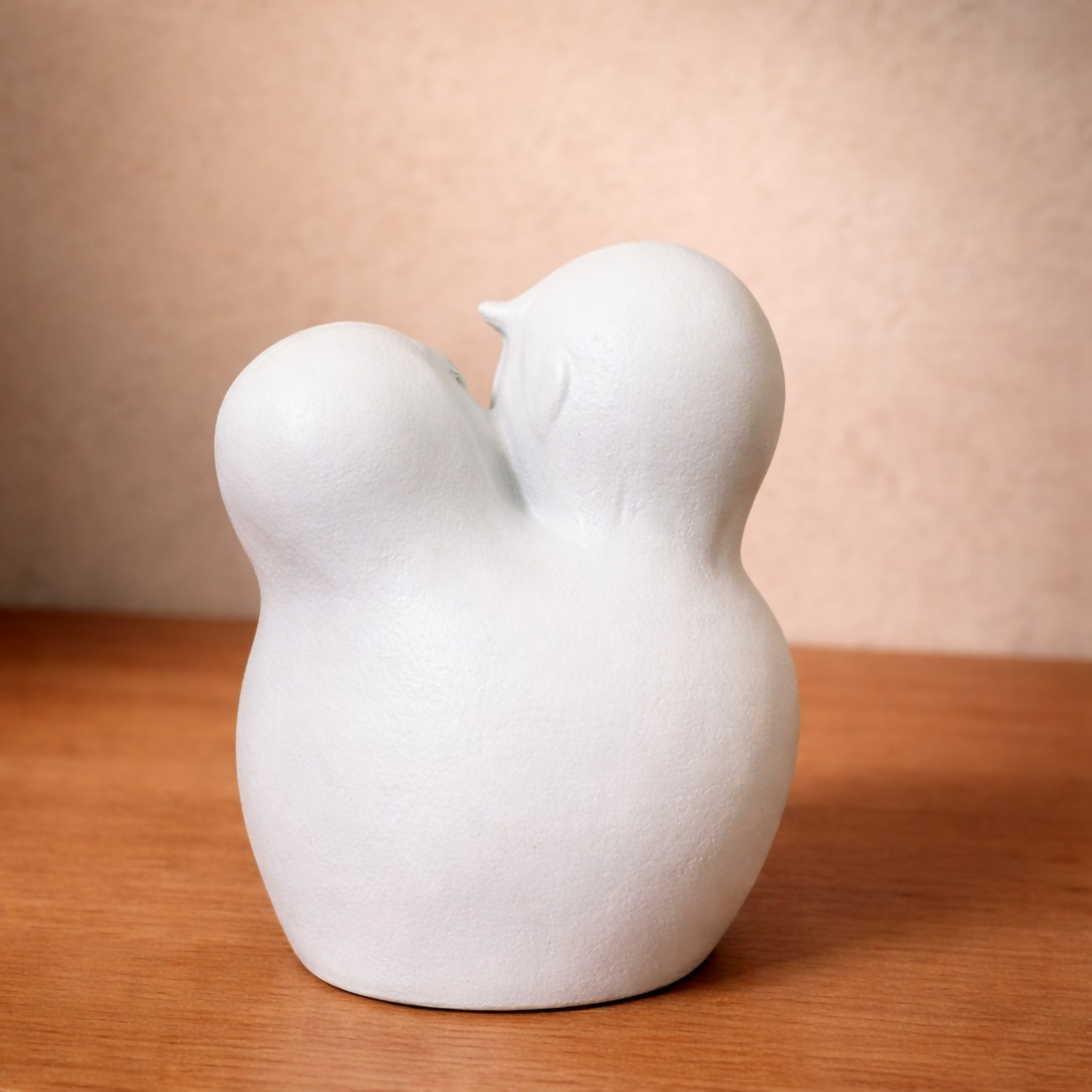 Couple Figurine with Heart Design | White Decorative Showpiece for Home