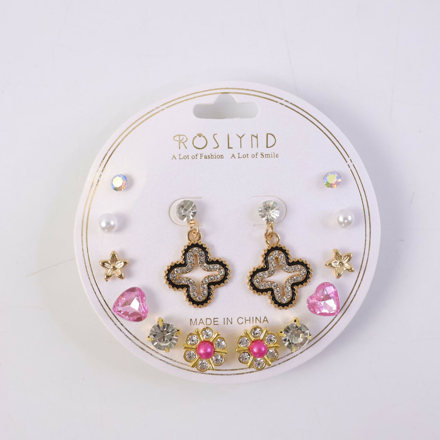 Butterfly and crystal stud earrings included in the Korean style combo pack