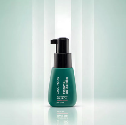 CINCINNUS hair repair oil in a sleek bottle, ideal for dry and damaged hair treatment
