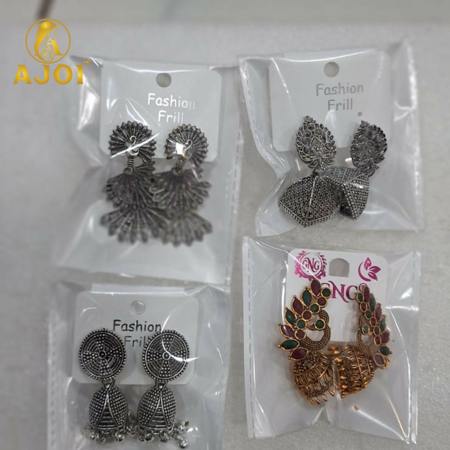 Traditional Indian peacock temple earrings combo perfect for festive and wedding occasions