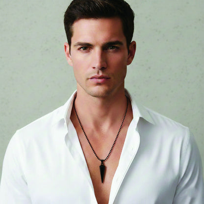 Black Bar Chain Pendent set For mens
