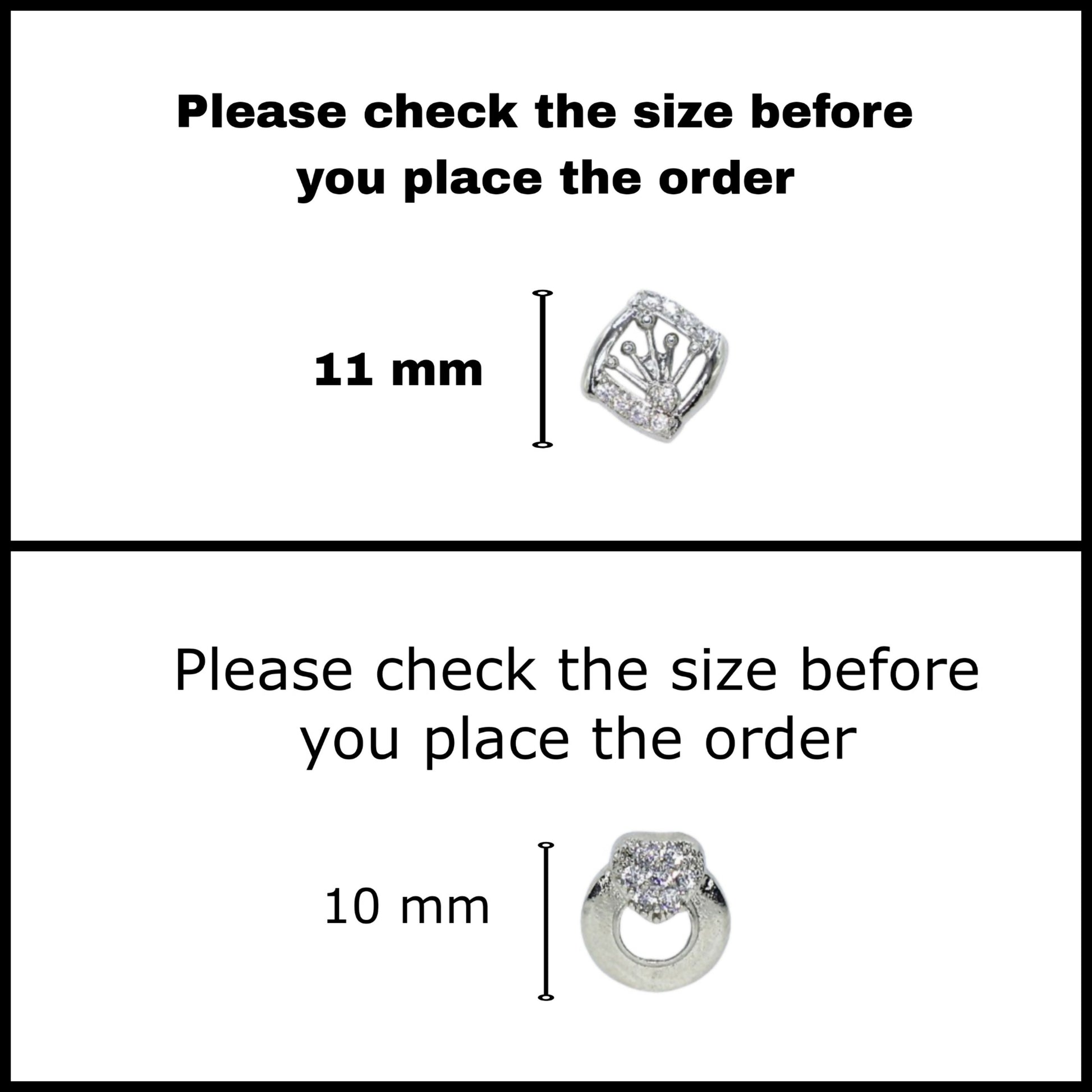 Close-up of silver cubic zirconia stud earrings with anti-tarnish finish on white background
