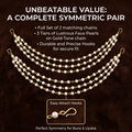 Pearl Hair Chain Accessory With Gold Tone Bridal Hair Decoration For Women