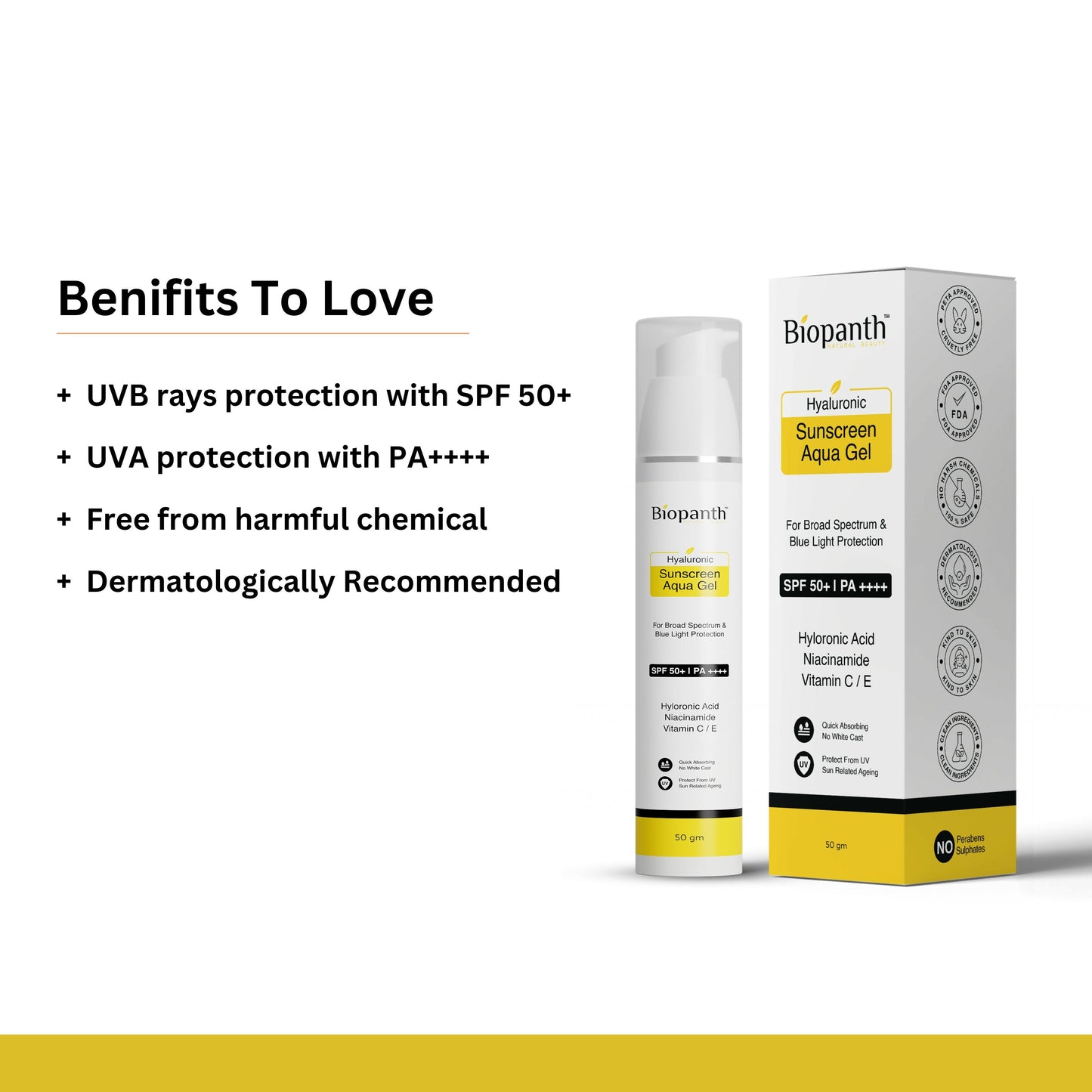 Applying Hyaluronic Sunscreen Aqua Gel to face for protection from environmental damage