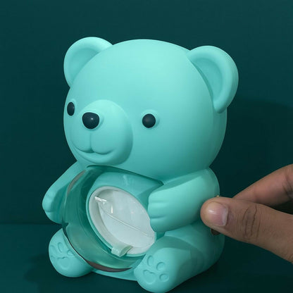 Blue Teddy Bear With Eternal Rose Gift Box | Romantic Love Gift for Her & Couples