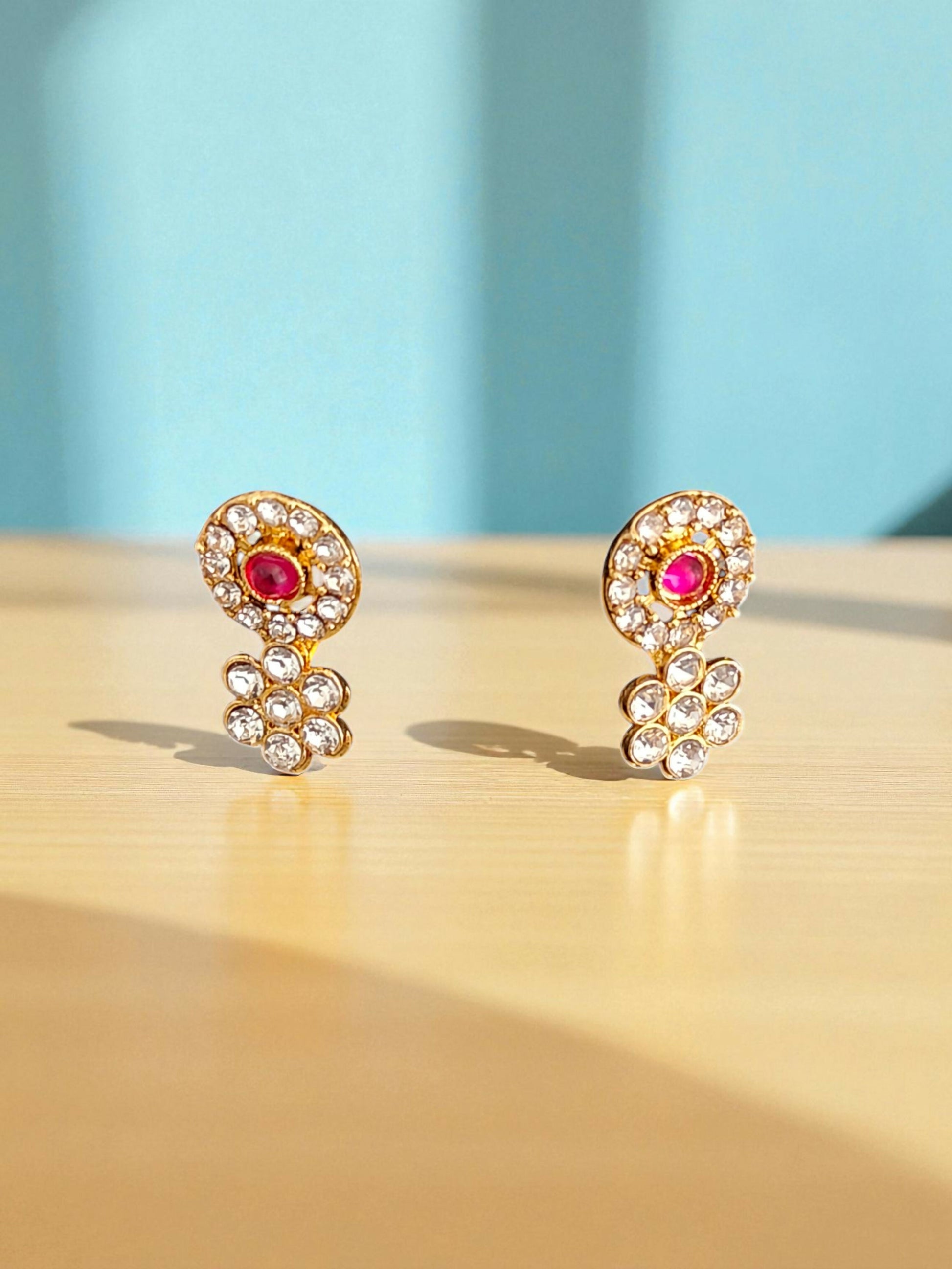 Traditional Kundan & Pearl Peacock Choker Necklace Set