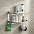 Wall Mount Bathroom Rack – Stylish 2-Layer Stainless Steel Storage