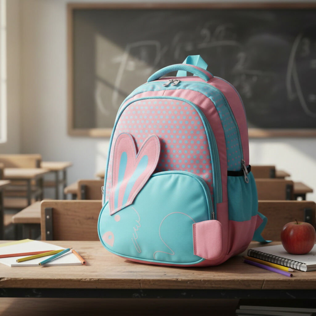 Child wearing kids backpack showcasing padded shoulder straps for comfort