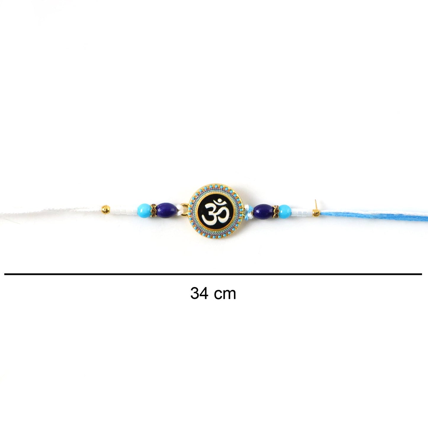 Om Symbol Rakhi Elegant Beaded Design for Raksha Bandhan (10pcs)
