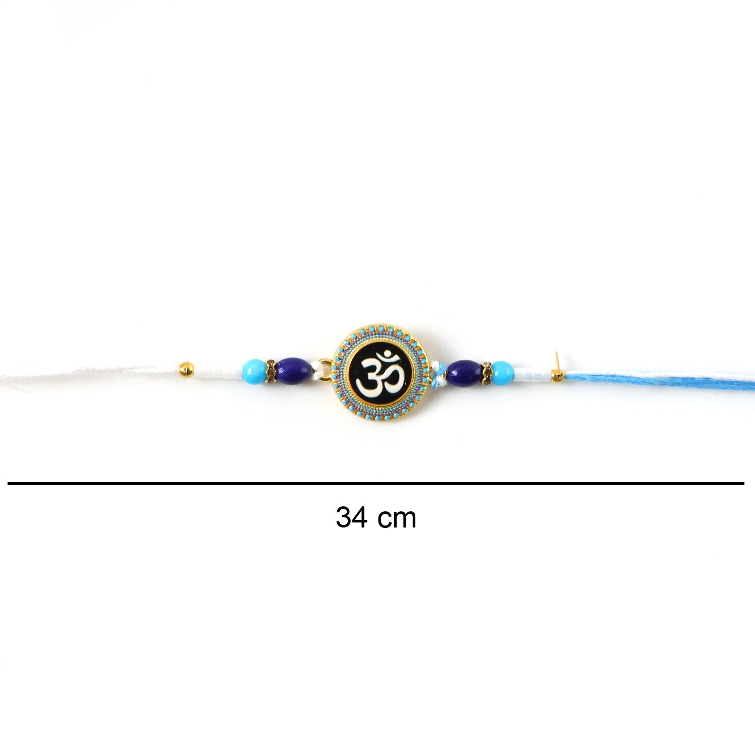 Om Symbol Rakhi Elegant Beaded Design for Raksha Bandhan (10pcs)
