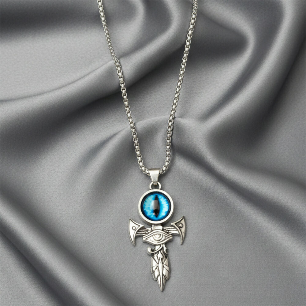 Mystic Dragon Eye Pendant Chain front view