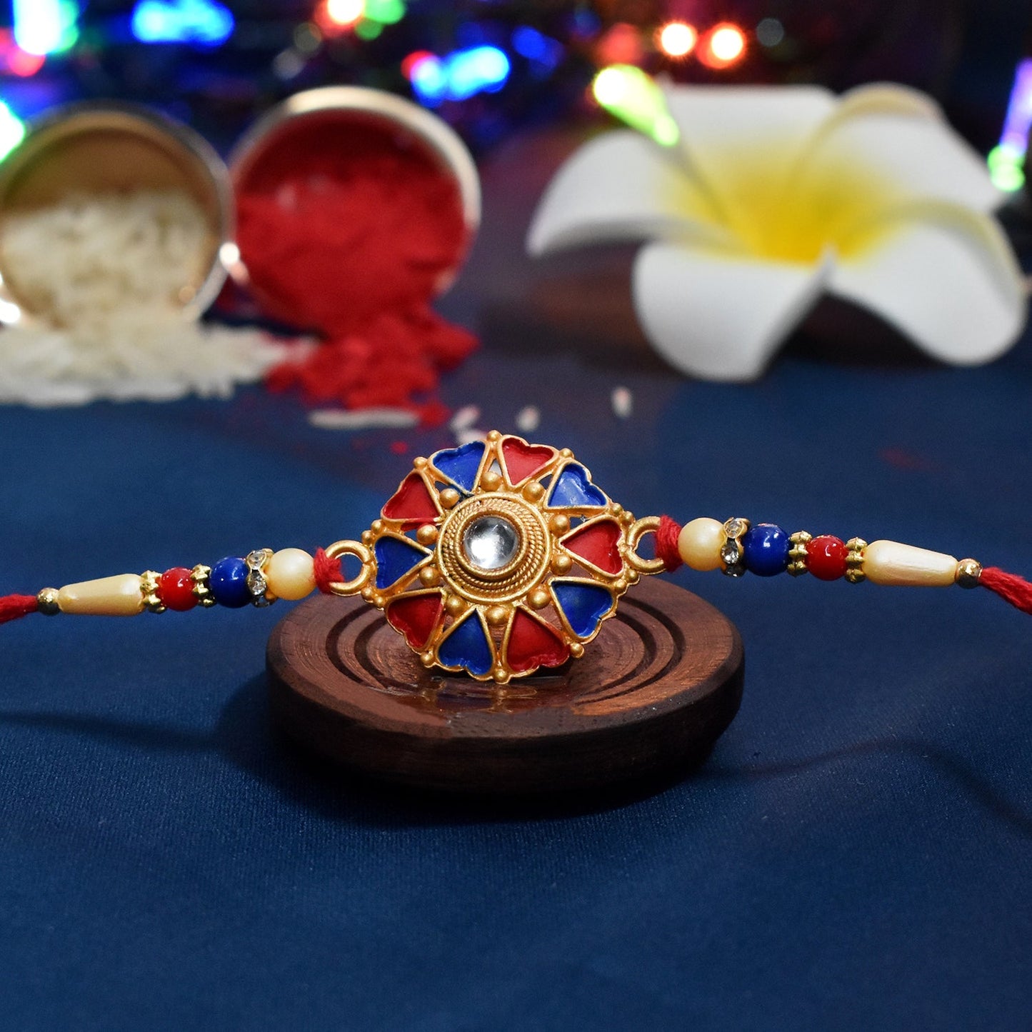 Traditional Rakhi Handcrafted & Skin-Friendly for Raksha Bandhan (5pcs)