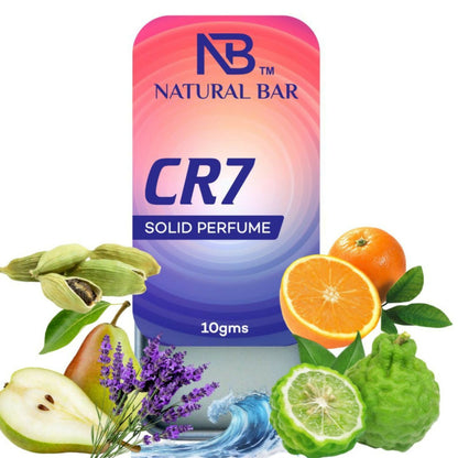 Natural Bar Cr7 Solid Perfume| Alcohol Free Cologne for Men & Women | Strong & Lasting Fragrance | Gifting Set for Him & Her