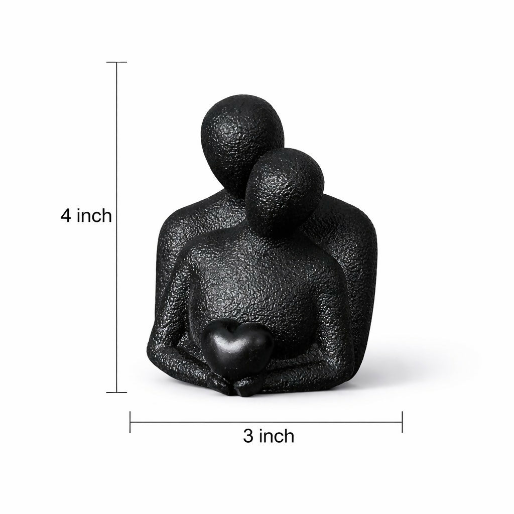 Couple Holding Heart Abstract Decorative Showpiece for Home and Office