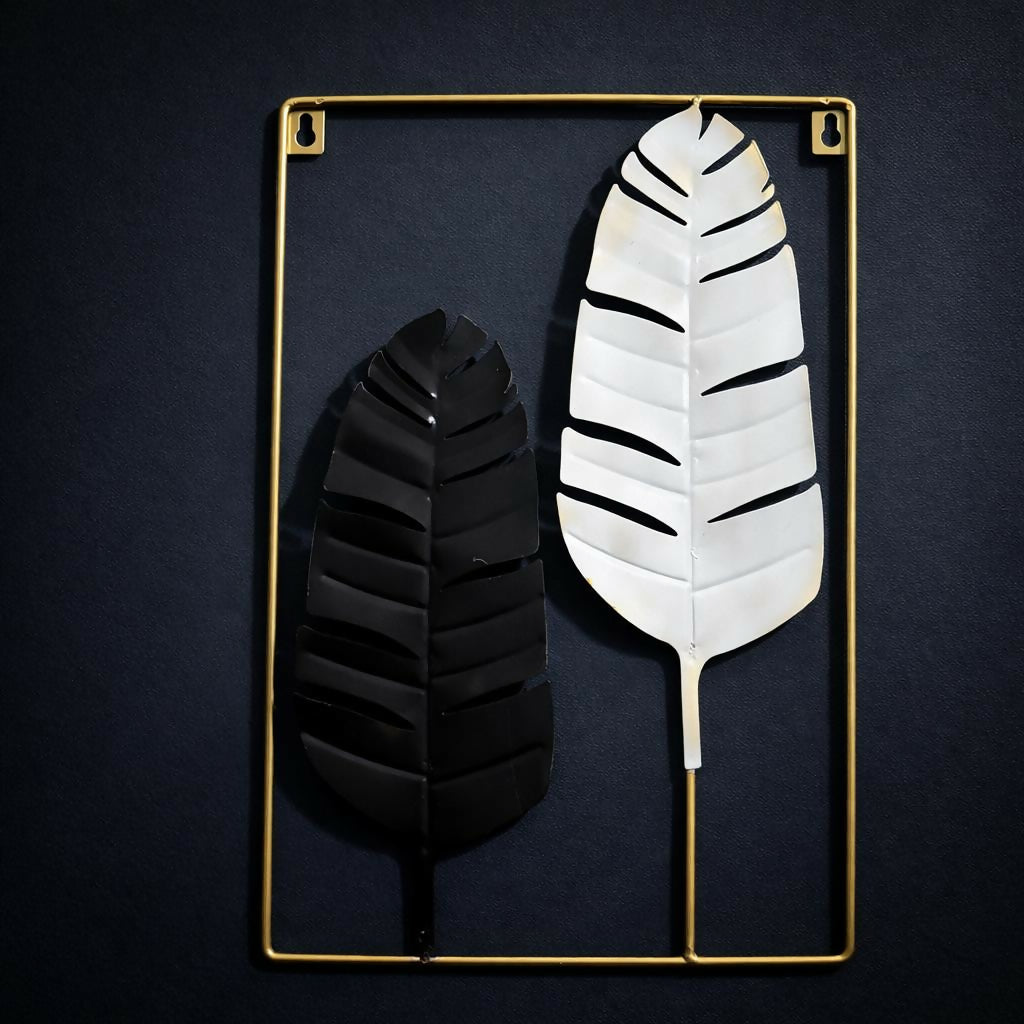 Modern Metal Leaf Wall Art Frame Decorative Wall Hanging for Living Room