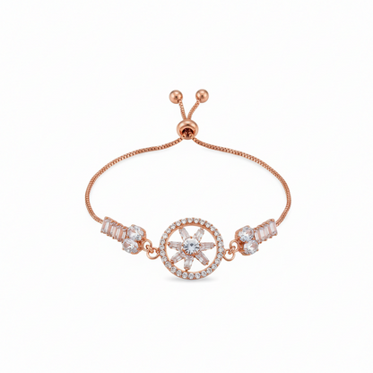 Graceful AD Bracelet with flower motif for women