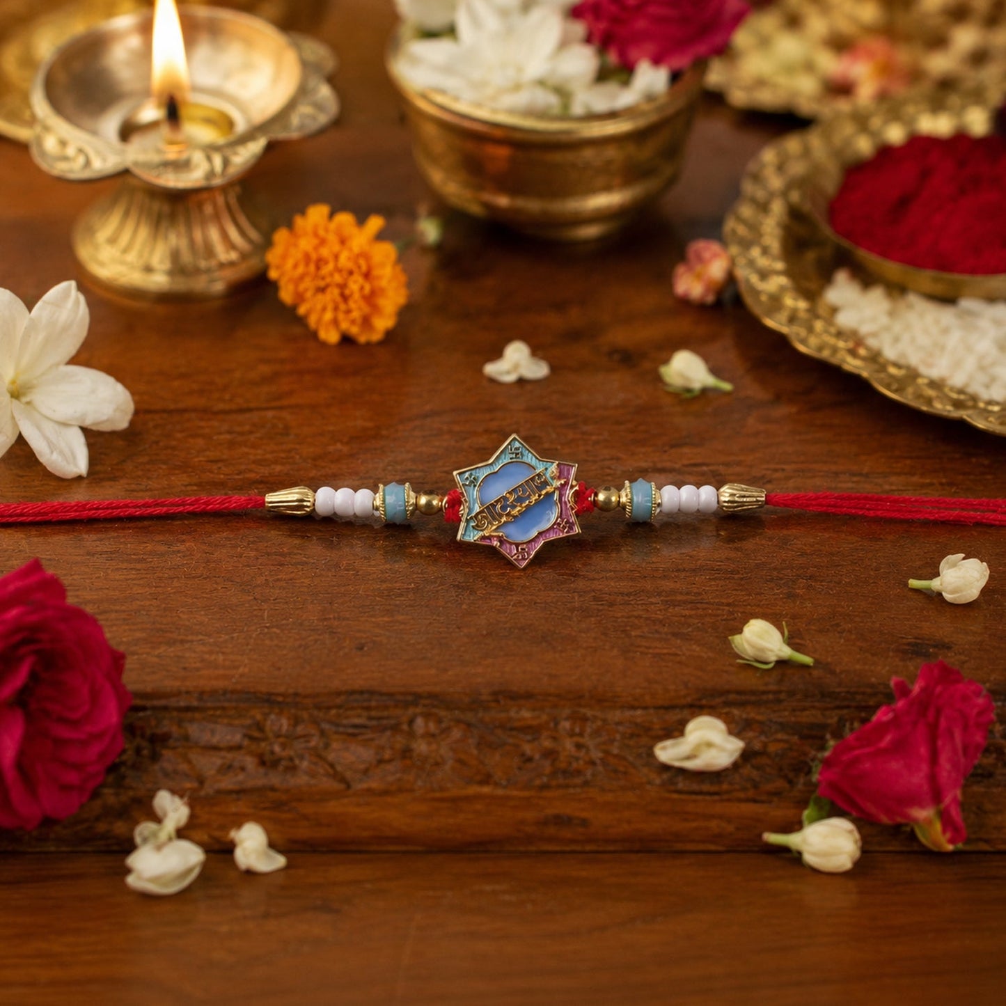 Khatu Shyam Rakhi Colorful Beads for Raksha Bandhan Celebration (5pcs)