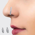 Non-Piercing CZ Nose Clip – Stylish Press Fit Nath Combo