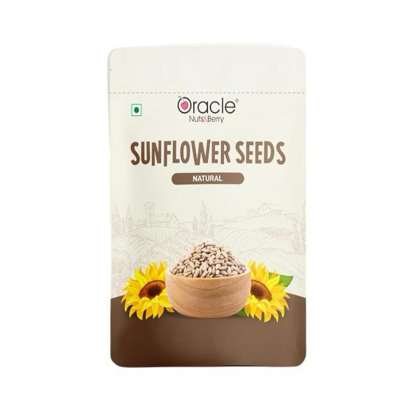 Close-up of sunflower seeds in a package