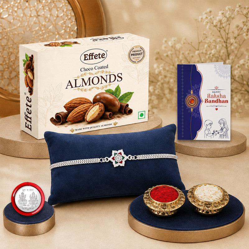 DeoDap Rakhi Combo for Brother with Chocolate Almond (32-GM)Rakhi Set | Assorted Gift Box