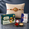 Designer Rakhi Combo for Brother with chocolate Butterscotch(32Gm) | Assorted Rakhi Set