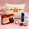 Rakhi Combo for Brother with Chocolate Beats (32-GM)Rakhi Gift | Silver, Paper Gift Box