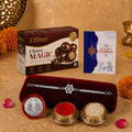 Rakhi Combo for Brother with Chocolate Beats (32-GM)Rakhi Gift|Gold Gift Box (Multicolor)