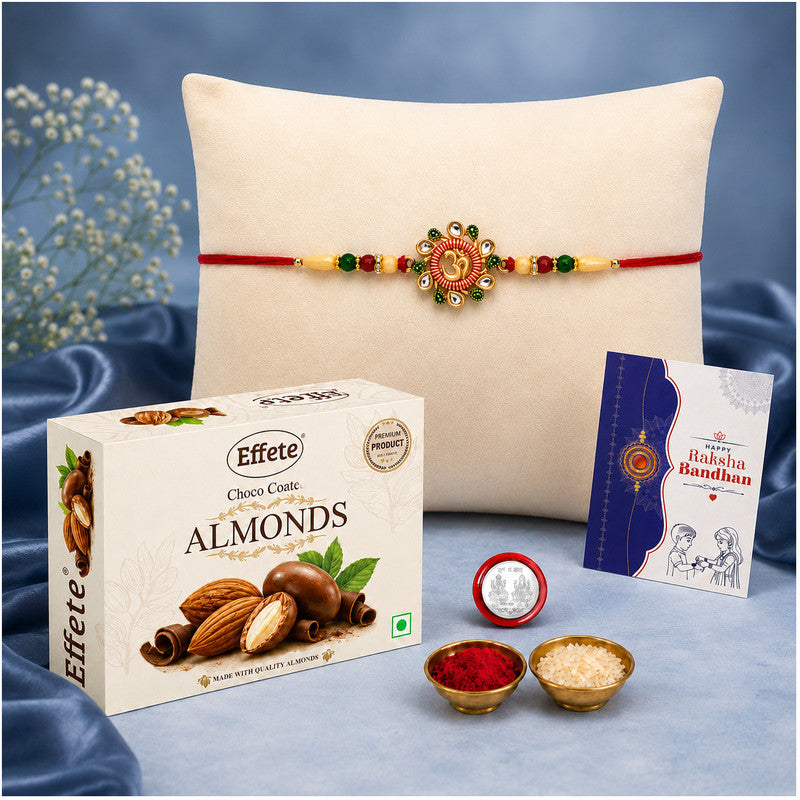 DeoDap Rakhi Combo for Brother with Chocolate Almond (32-GM)Rakhi Set | Assorted Gift Box