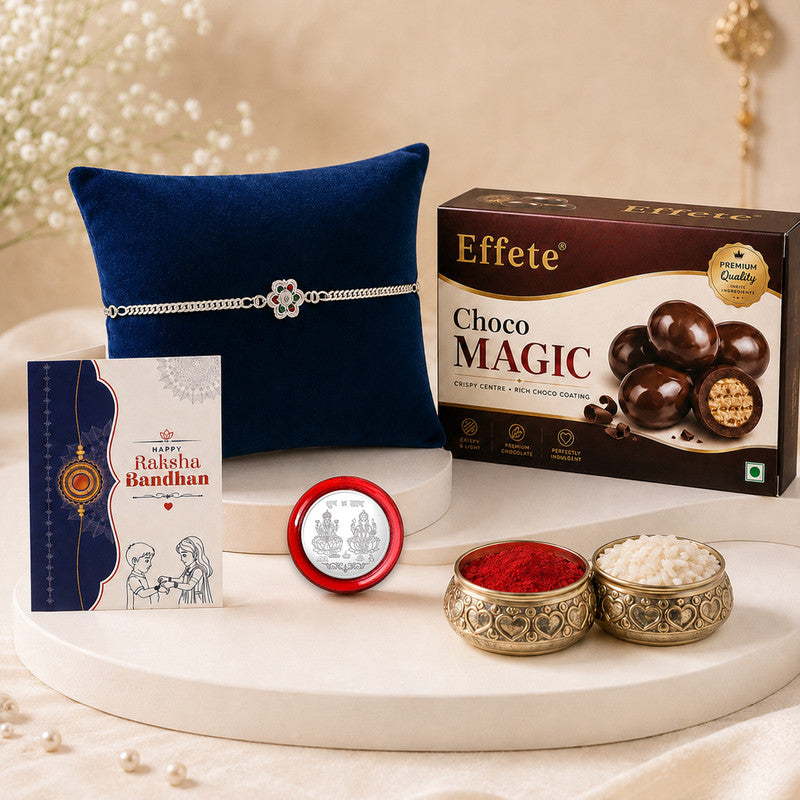 Rakhi Combo for Brother with Chocolate Magic(32-GM)Rakhi Gift | Assorted Gift Box