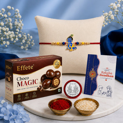 Rakhi Combo for Brother with Chocolate Magic(32-GM)Rakhi Gift | Assorted Gift Box