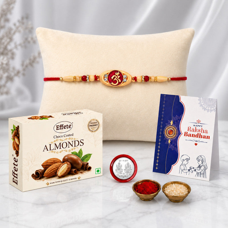 DeoDap Rakhi Combo for Brother with Chocolate Almond (32-GM)Rakhi Set | Assorted Gift Box