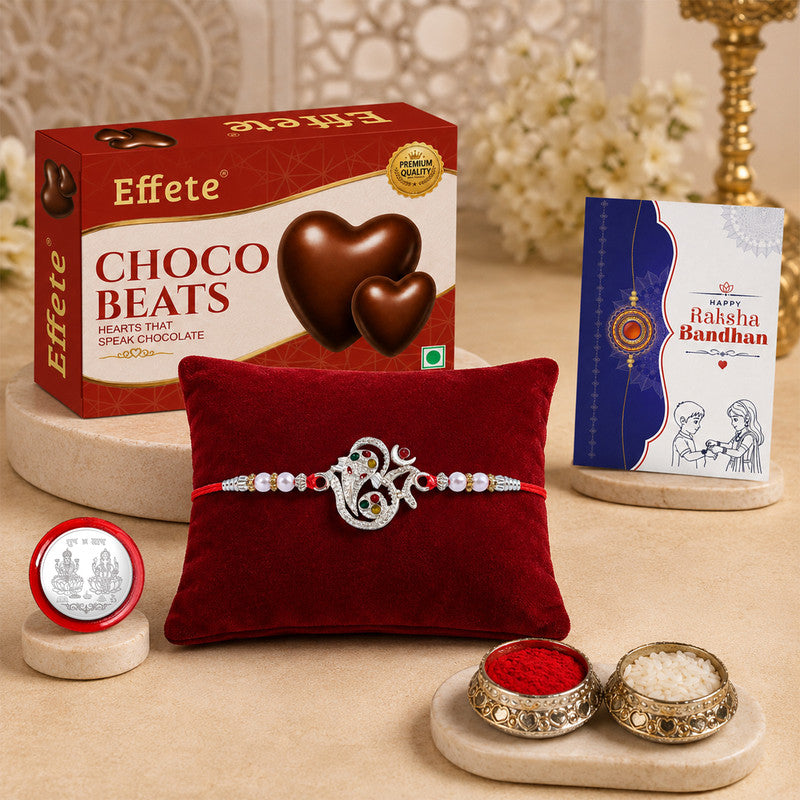 Rakhi Combo for Brother with Chocolate Beats (32-GM)Rakhi Gift | Assorted Gift Box