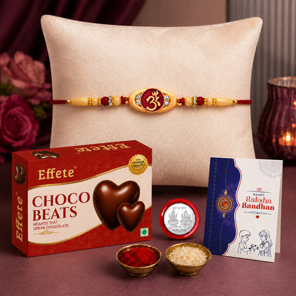 Rakhi Combo for Brother with Chocolate Beats (32-GM)Rakhi Gift | Assorted Gift Box