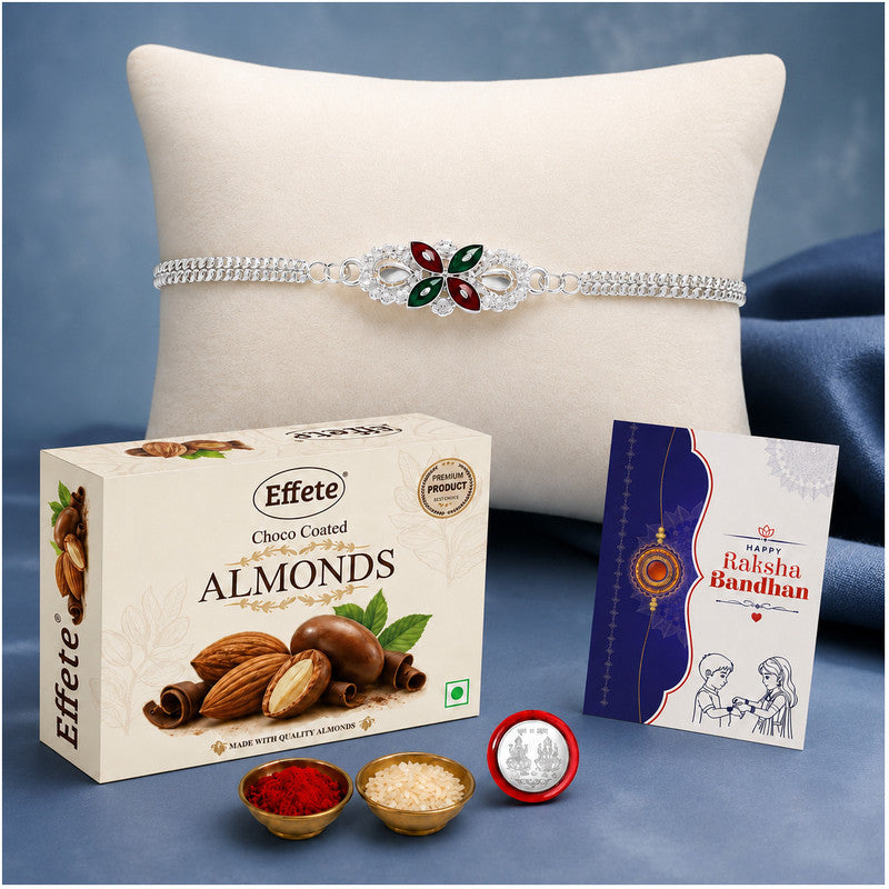 DeoDap Rakhi Combo for Brother with Chocolate Almond (32-GM)Rakhi Set | Assorted Gift Box