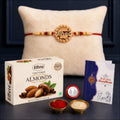 Rakhi Combo for Brother with Chocolate Almond (32-GM)Rakhi Set | Assorted Gift Box
