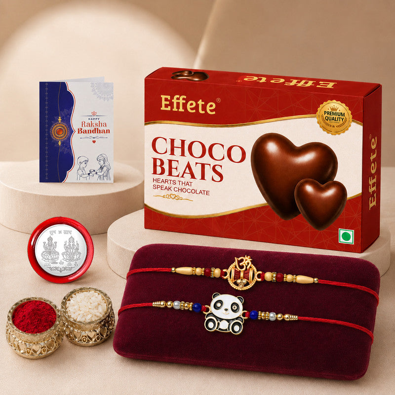 Rakhi gift for brother with Choco Beats(32-GM) | Rakhi set | Plastic Gift Box (Multicolor)