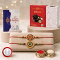 Designer Rakhi Combo with Choco Magic (32gm) | Rakhi for Brother/sister | Assorted Rakhi