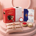 Designer Rakhi Combo with Choco Magic (32gm) | Rakhi for Brother/sister | Assorted Rakhi