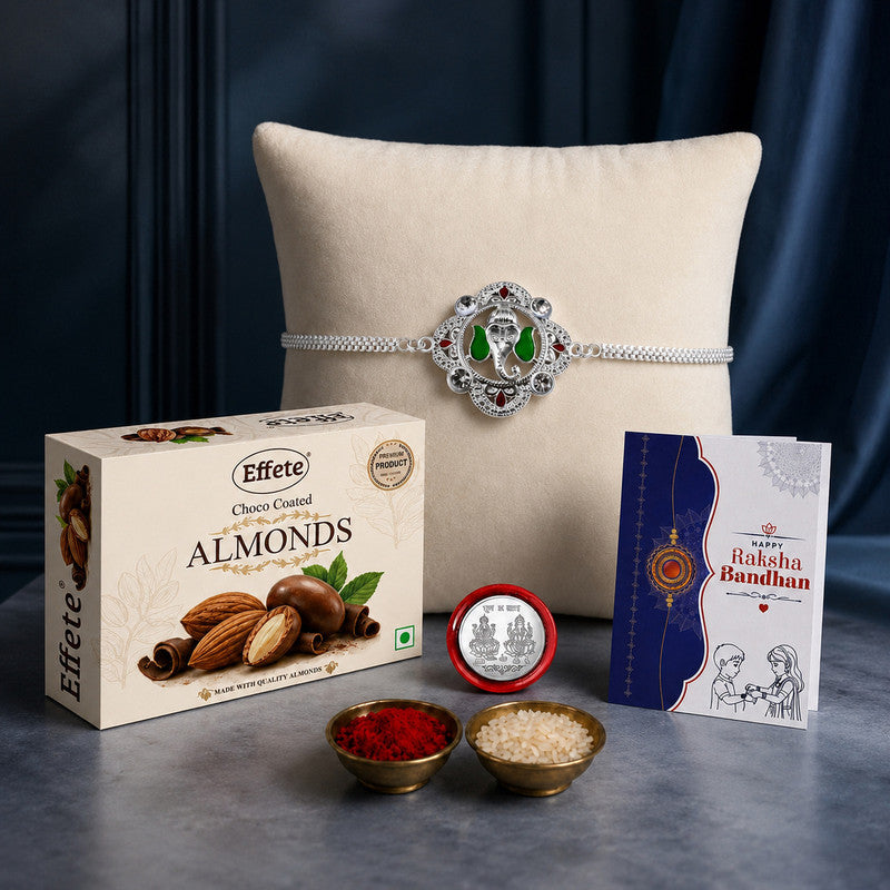 Bracelet Rakhi Combo with Chocolate Almond(32gm) | Rakhi Brother/sister | Assorted Rakhi