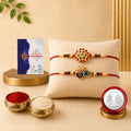 periapt Designer Rakhi Combo Gift For Brother | Coin | Roli & Chawal | Greeting Card