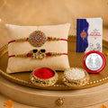 periapt Designer Rakhi Combo Gift For Brother | Coin | Roli & Chawal | Greeting Card