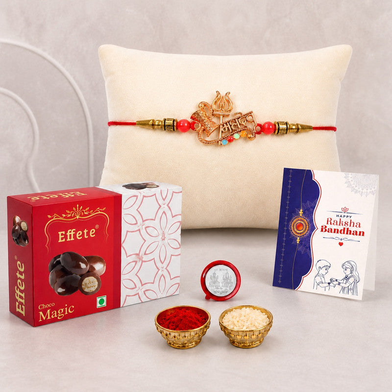 Designer Rakhi Combo with Choco Magic(32gm) | Rakhi for Brother/sister | Rakhi | Assorted