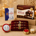 Designer Rakhi Combo for Brother with Choco Magic(32-GM)Rakhi Set | Assorted Rakhi Set