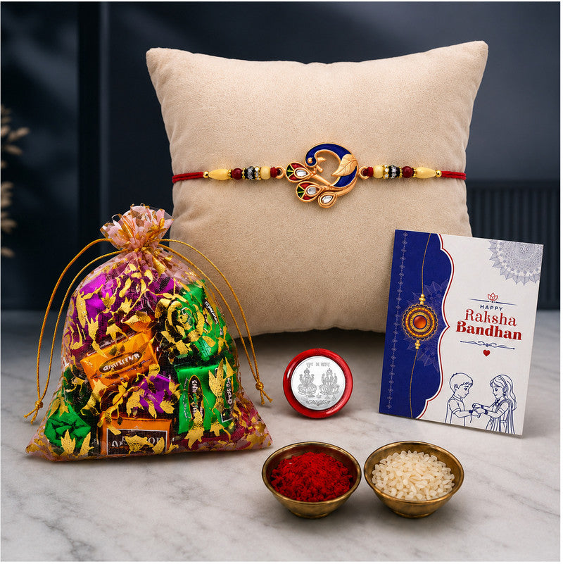 Rakhi gift for brother with 10pcs Chocolates | Rakhi Set of 1 | Assorted Gift Box