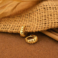 22K Gold Filigree Huggie Hoop Earrings – Lightweight Elegance