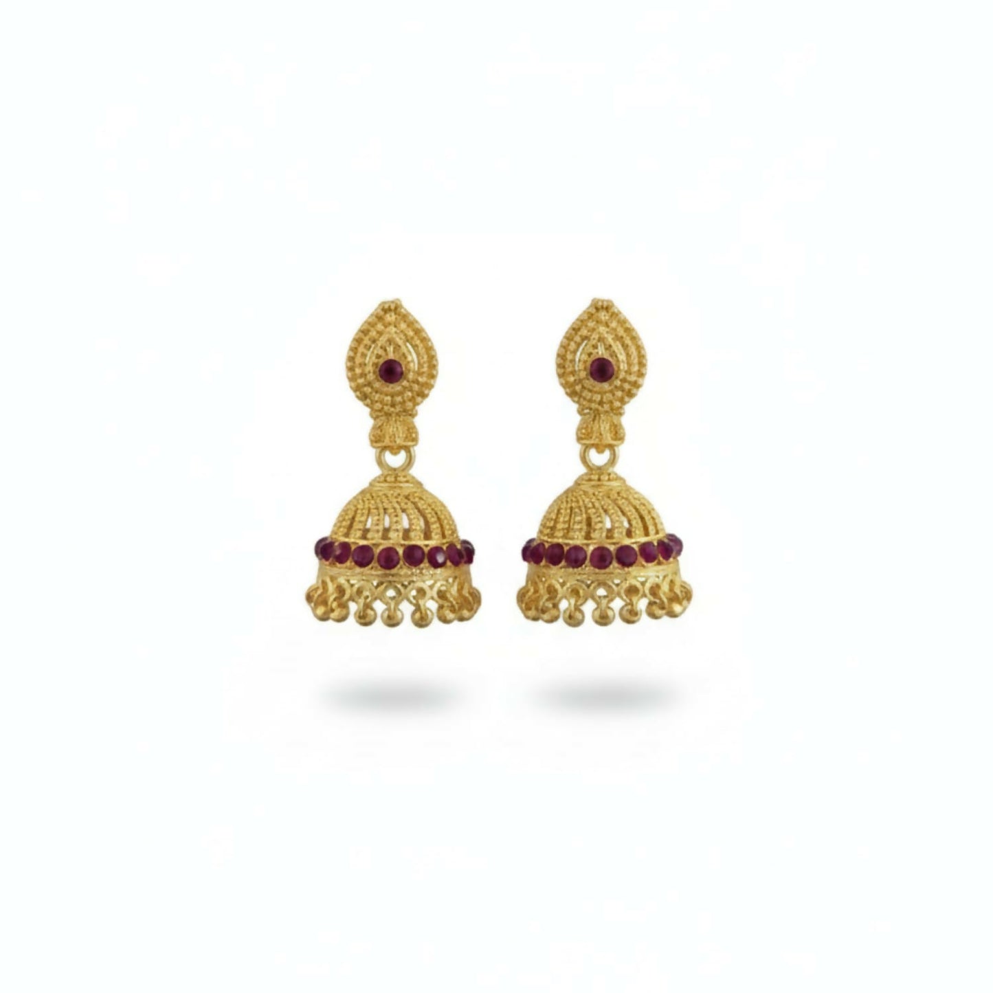 Elegant Gold Plated Jhumki Earrings for Women & Girls | Traditional Party Wear