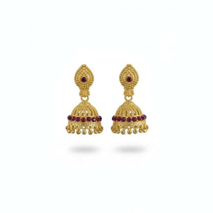 Elegant Gold Plated Jhumki Earrings for Women & Girls | Traditional Party Wear