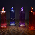 LED Crystal Candle – Glitter Swirling Multicolor Decor | Styleva